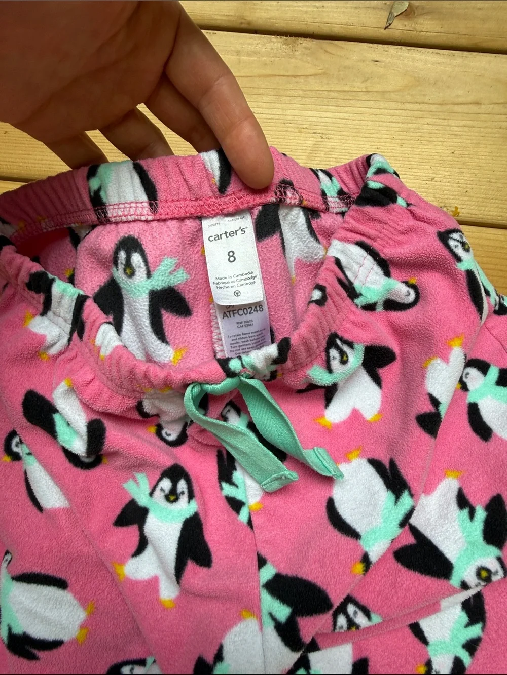 Carter's Pink Penguin Fleece Pajama Pants